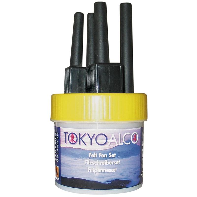 Tokyo Alco Sæt Med Filtpenne Gul
