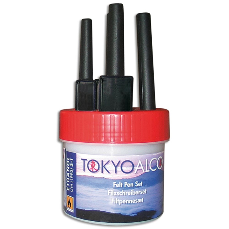 Tokyo Alco Sæt Med Filtpenne Rød