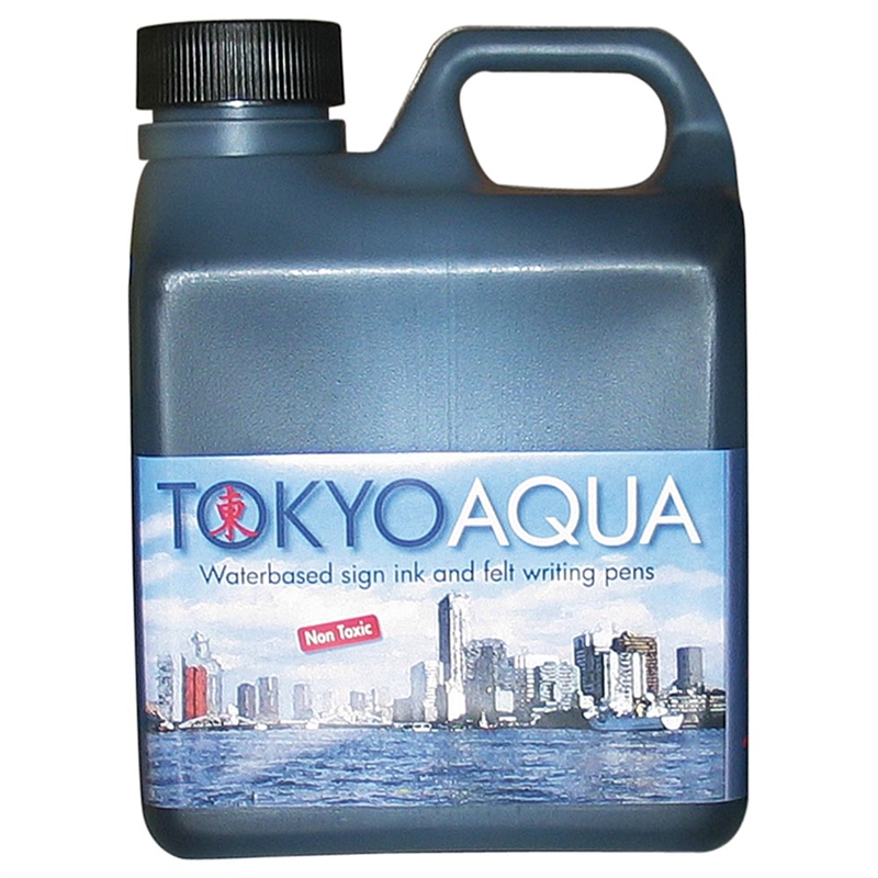 Tokyo Aqua Skilteblæk Liter Sort
