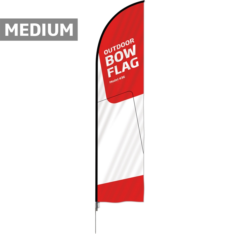 Udendørs Buet Flag Medium Inkl Flag Og Jordspyd