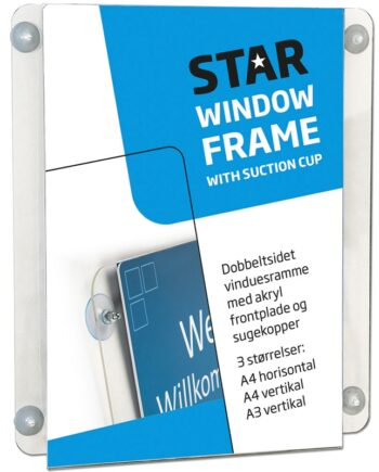Vinduesramme   Med   Sugekopper    Dobbeltsidet    Vertikal