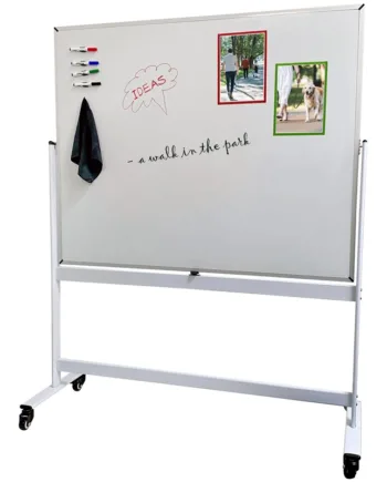 Whiteboard   Pro   Flip   Chart    150   X   120   Cm   Svingtavle   På   Stativ   Med   Hjul