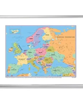 Whiteboard   Tavle   Med   Europakort   103x73   Cm