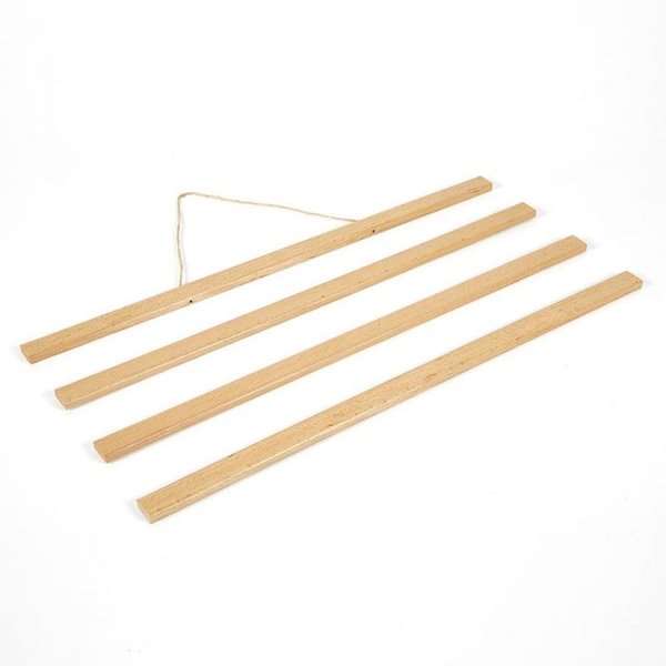 Wood Poster Hanger I Lys Bøg Plakatliste I Træ Magnetisk 50cm Sæt