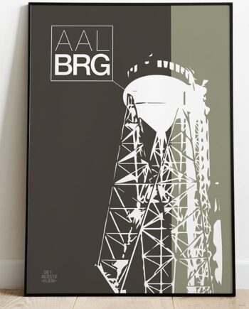 Aalborg - Plakat   Med   Aalborg   Tårnet    Tofarvet    21   X   29        A4    Kr    199  -