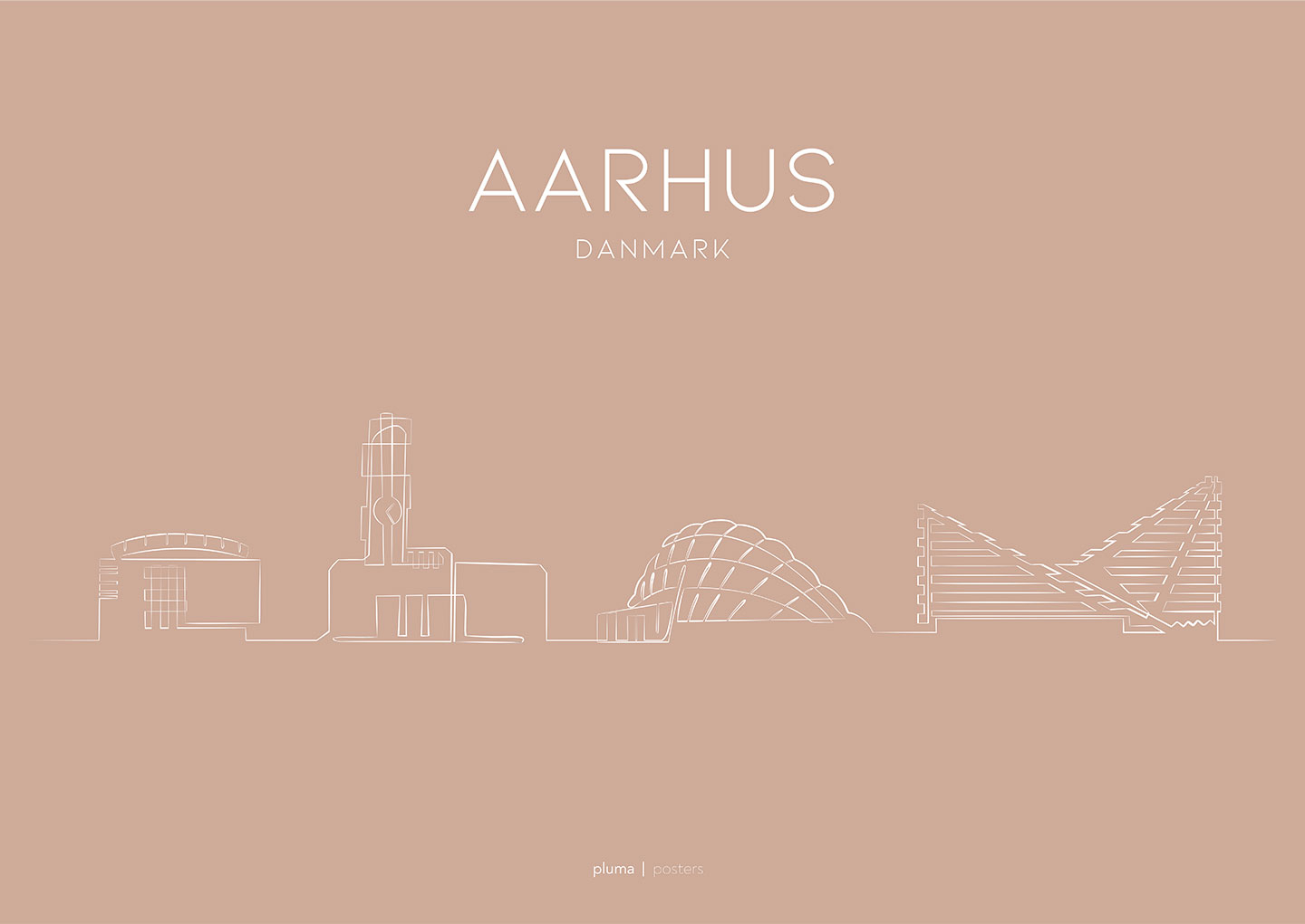 Aarhus   Peach   Af   Pluma   Posters