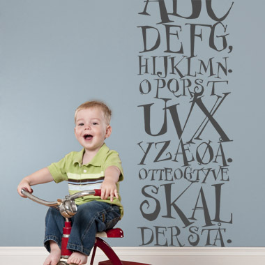 Abc   Sang   Wallsticker   Af   Anline   Ruby    30x80   Cm