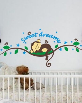 Abe   Der   Sover   På   Gren   Wallsticker