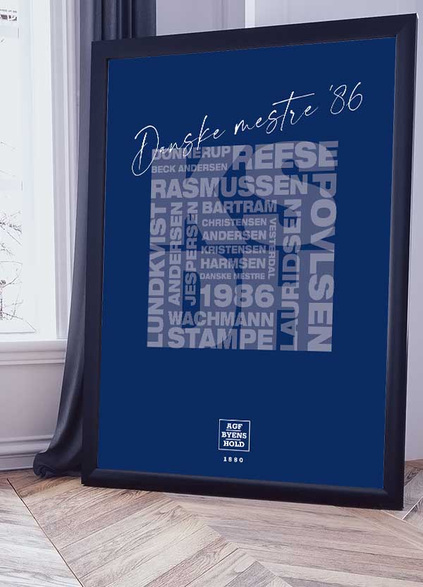 Agf   Danske   Mestre   1986   21   X   29        A4    Kr    199  -