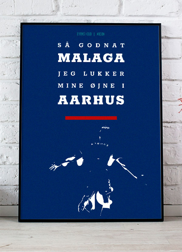 Agf - Plakat   Malaga   Med   Spiller   21   X   29        A4    Kr    199  -