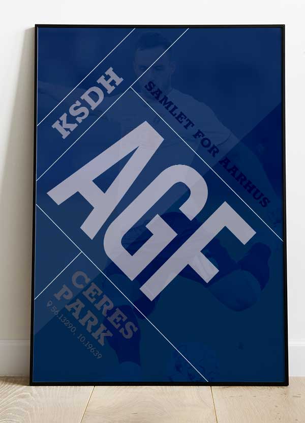 Agf - Plakat Samlet For Aarhus 29 X 21 Cm A4 Kr 199 -