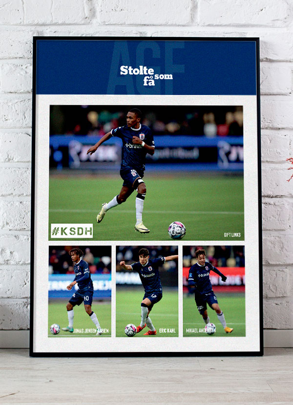Agf - Plakat       Spillere   21   X   29        A4    Kr    199  -