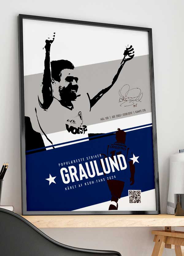 Agf - Plakat   Striker   Peter   Graulund   21   X   29        A4    Kr    199  -