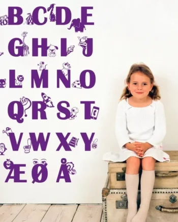 Alfabet   Med   Figurer   Wallsticker