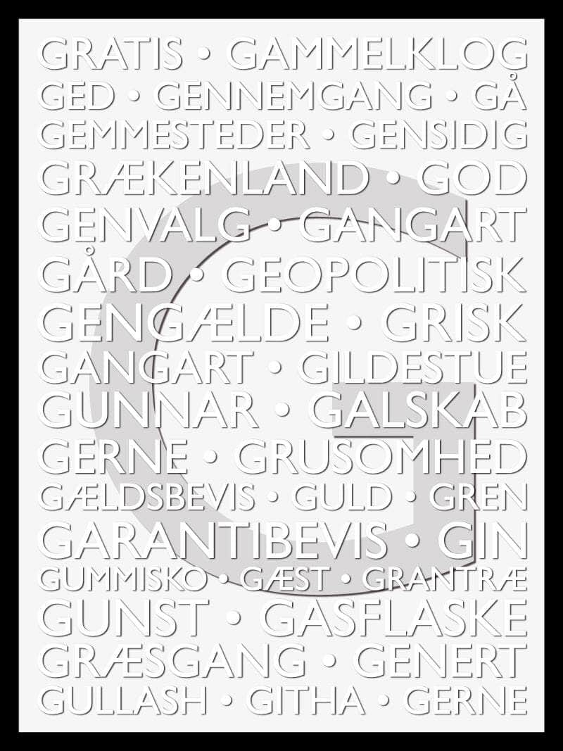 Alfabet   Plakat   G