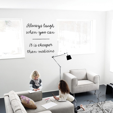 Always   Laugh   Wallsticker   Af   Alan   Smithee    50x50   Cm