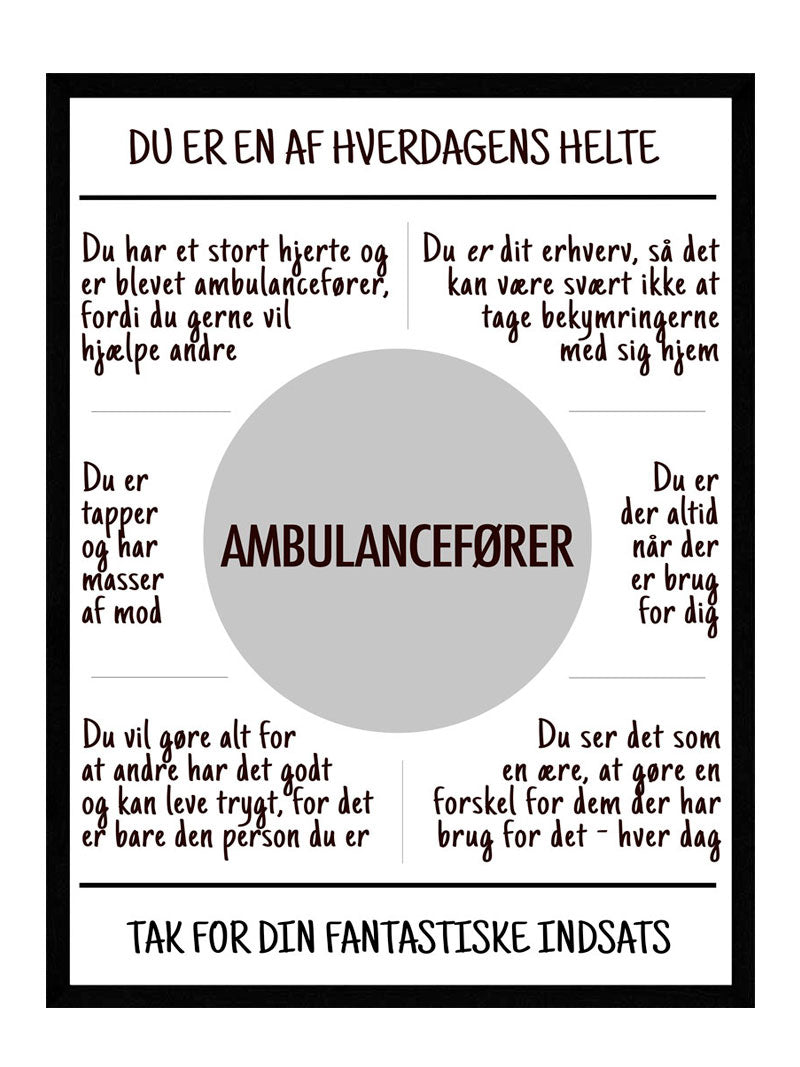 Ambulancefører   Plakat