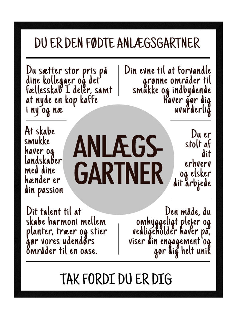 Anlægsgartner   Plakat