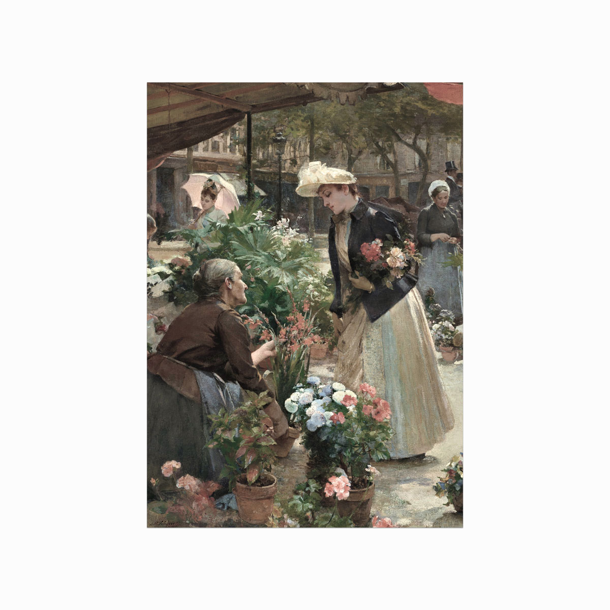 Antik Plakat Flower Market