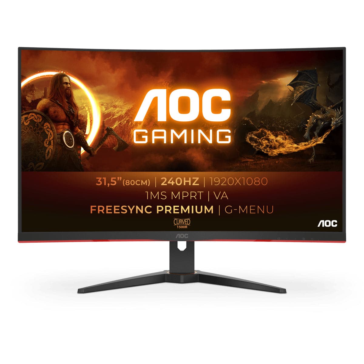 Aoc   Gaming   C32g2ze   Bk   32   1920   X   1080   Hdmi   Displayport   240hz   Skærm   Geekd   Dk