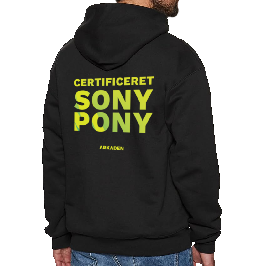 Arkaden   Sony   Pony   Hoodie     Sort       -