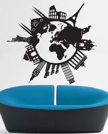 Around   The   World   Wallsticker