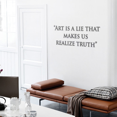 Art   Is   A   Lie   Wallsticker   Af   Alan   Smithee    80x28   Cm