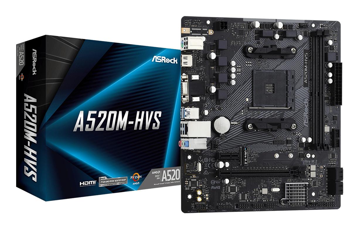 Asrock   A520m - Hvs    Am4     D    Bundkort   Geekd   Dk
