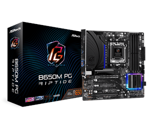 Asrock   B650m   Pg   Riptide   Bundkort   Amd   B650   Amd   Am5   Socket   Ddr5   Ram   Micro - Atx   Geekd   Dk