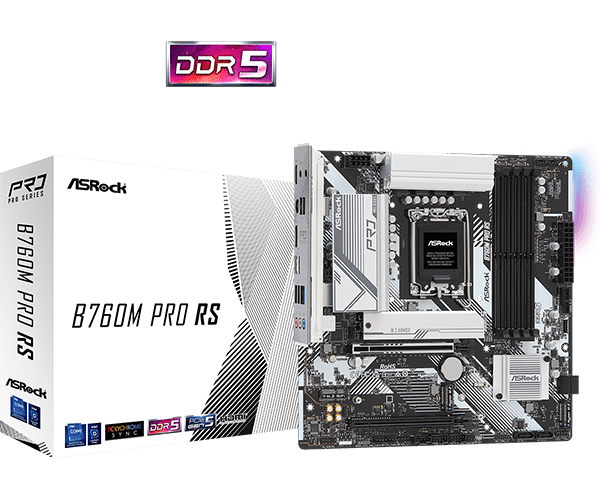 Asrock   B760m   Pro   Rs    Matx   Ddr5   Lga1700   Bundkort