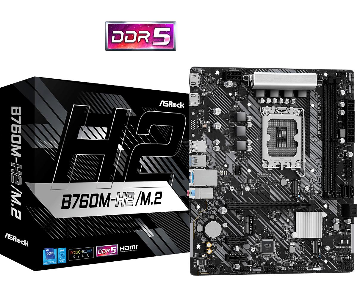 Asrock B760m - H2 M Micro - Atx Lga1700 Sokkel Intel B760