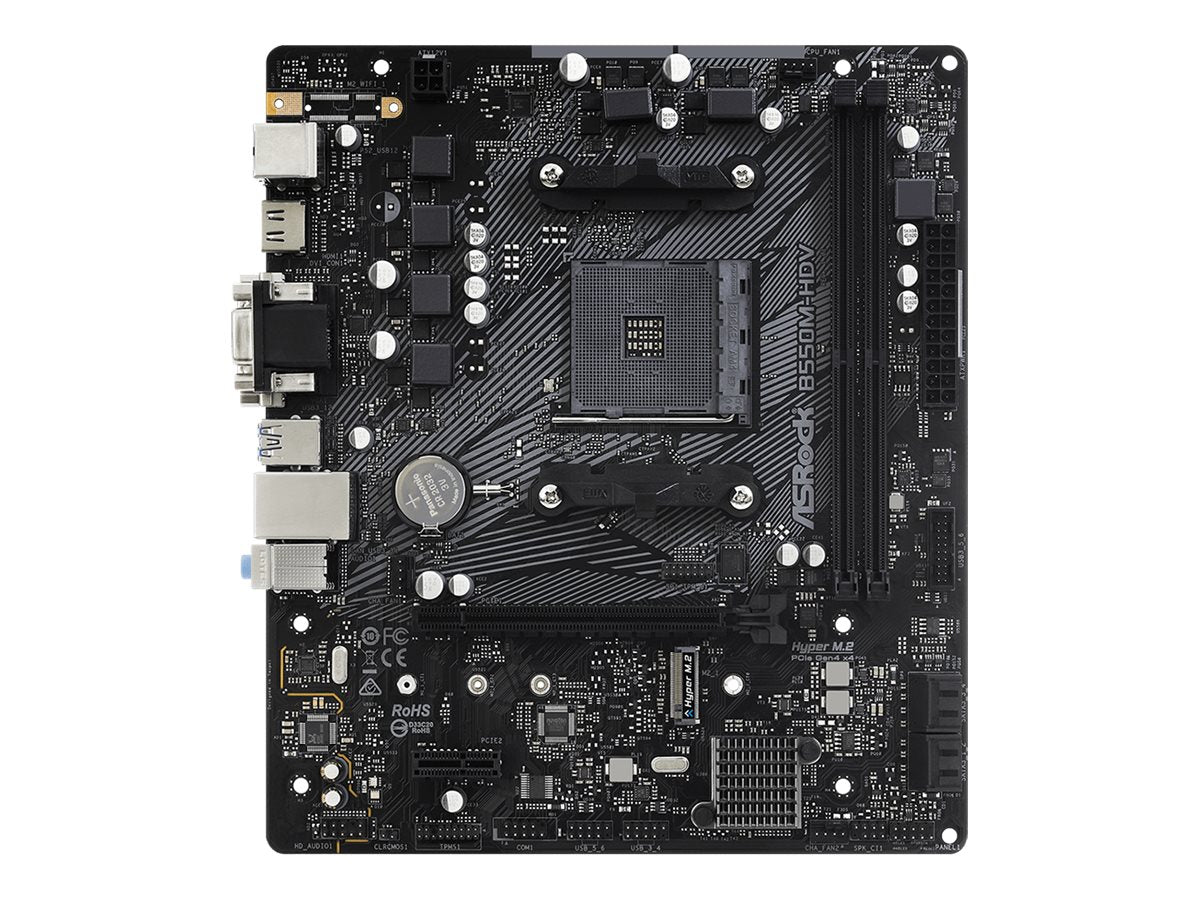 Asrock   B550m - Hdv   Micro - Atx   Am4   Amd   B550   Bundkort