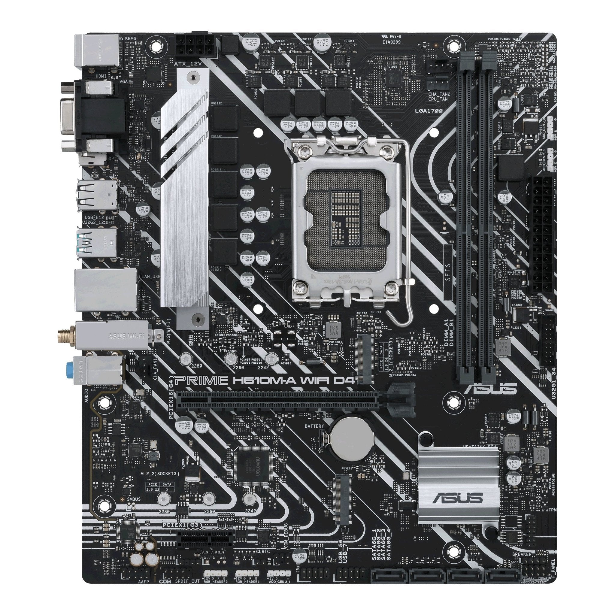 Asus   Prime   H610m - A   Wifi   D4    Matx    H610    Lga   1700    Ddr4    Bundkort