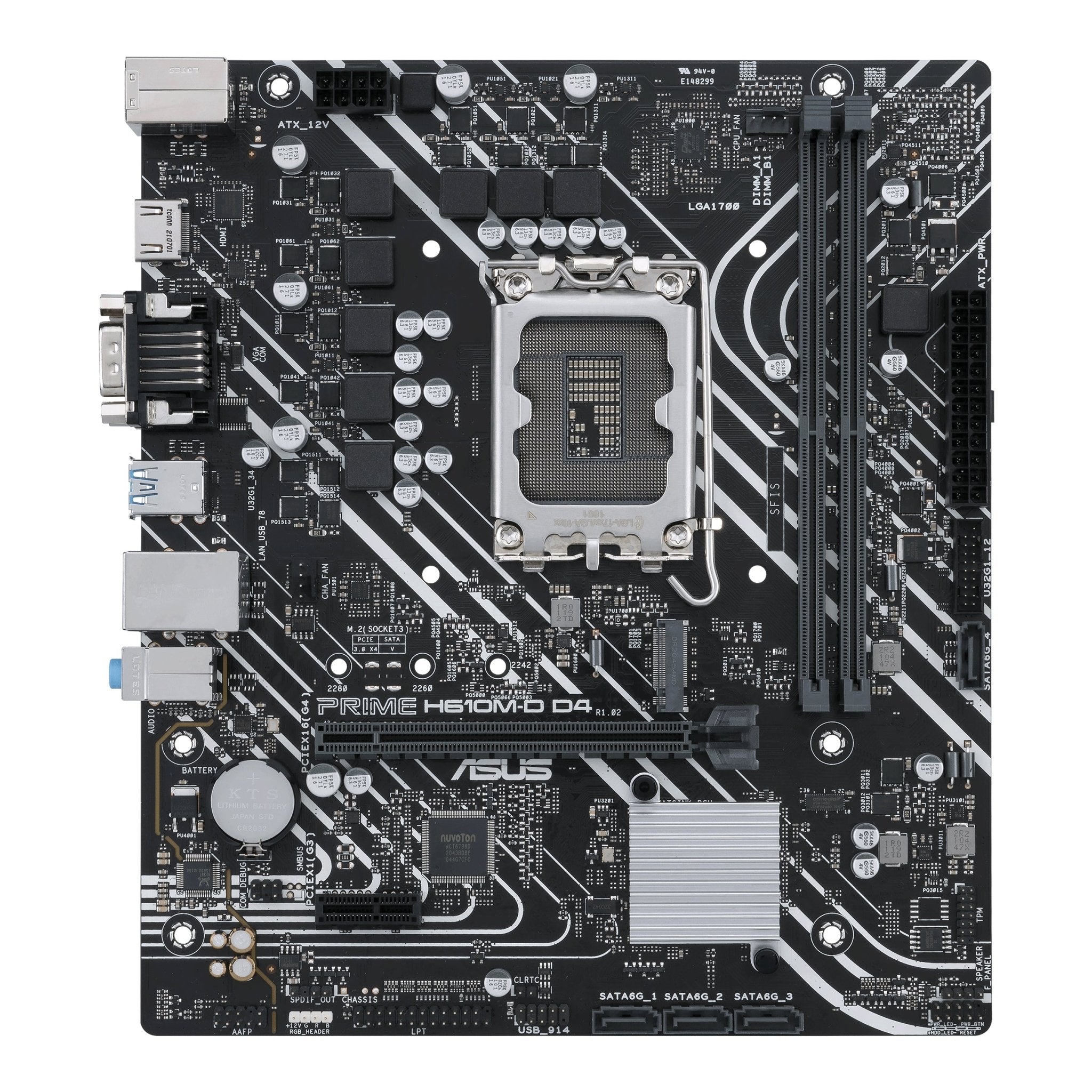Asus   Prime   H610m - D   D4    Matx    H610    Lga   1700    Ddr4    Bundkort