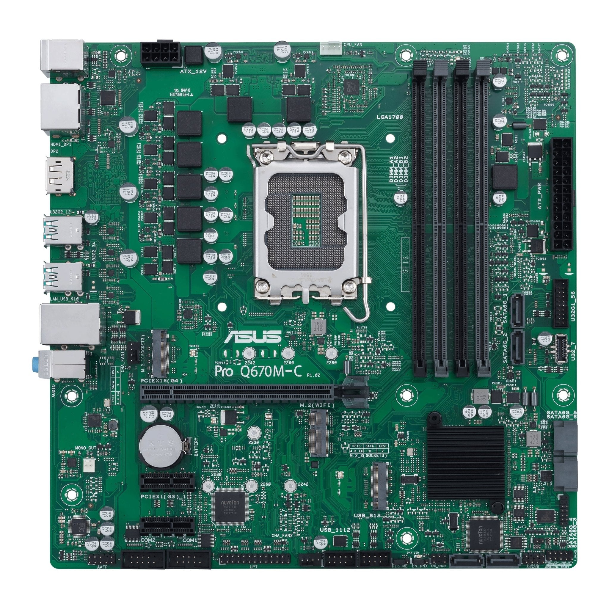 Asus   Pro   Q670m - C - Csm    Matx    Q670    Lga   1700    Ddr4    Bundkort