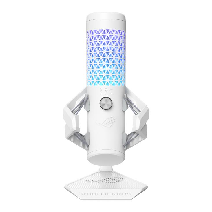 Asus   Rog   Carnyx   Professional   Cardioid   Condenser   Usb   Gaming   Microphone   With   Rgb   Moonlight   White