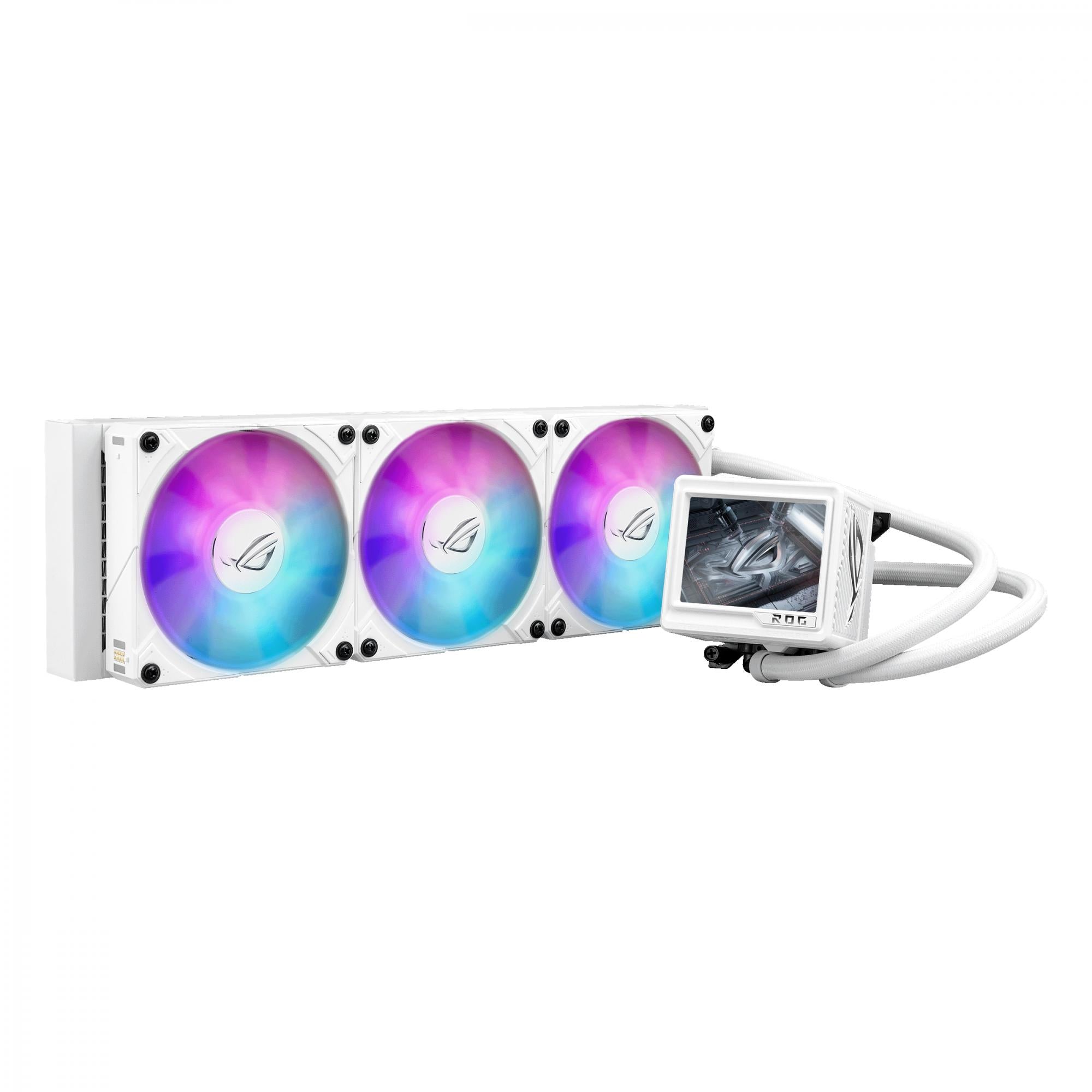 Asus   Rog   Ryujin   Iii   360   Arbg   Extreme   White   Lcd   Aio   Liquid   Cooler   W             Lcd    Asetek   Gen8   Pump