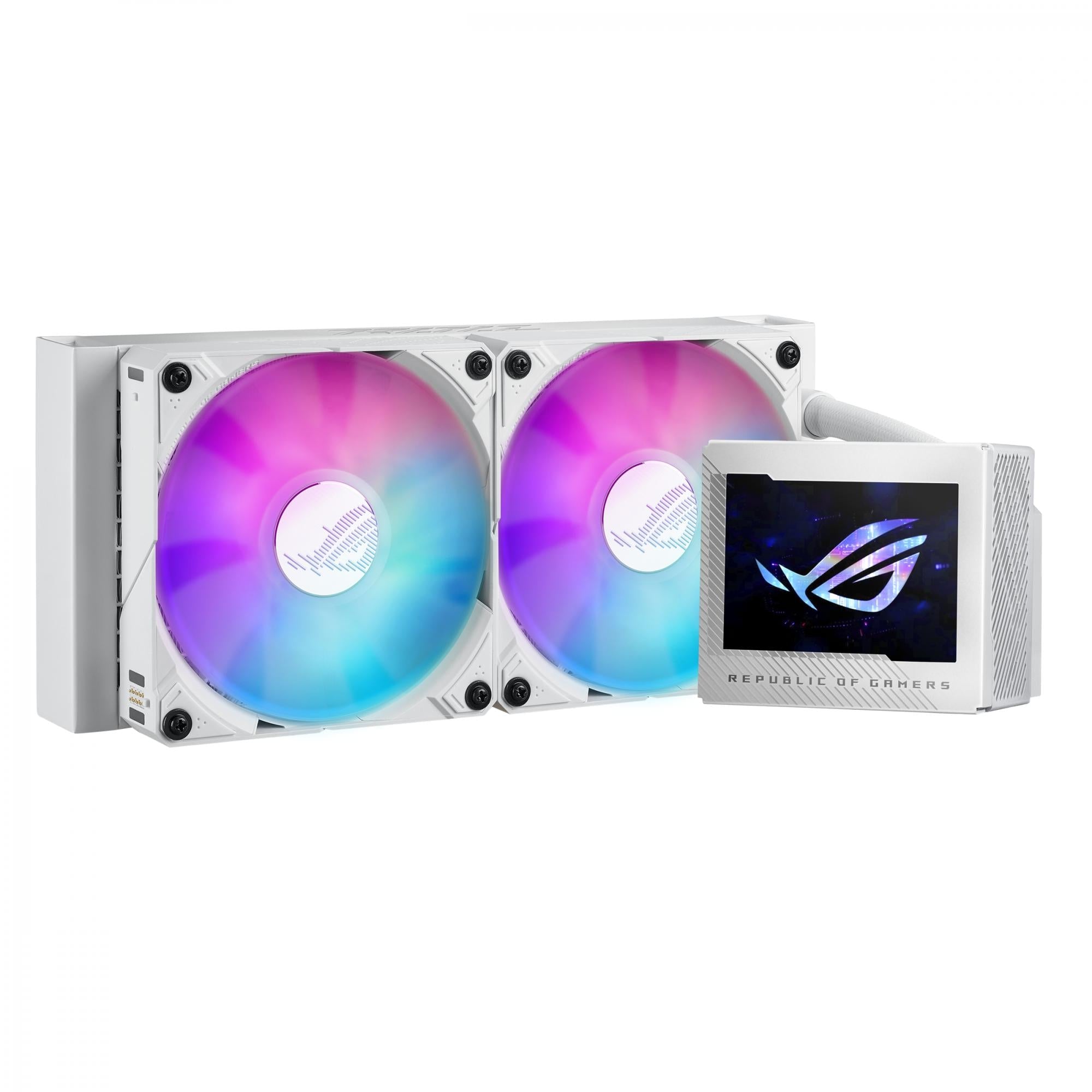 Asus   Rog   Ryujin   Iii   240   Argb   White   Ed    Aio   Liquid   Cooler   W             Lcd    2x120mm   Rog   Argb   Magnetic   Daisy - Chainable   Fans   2200   Rpm   Pwm