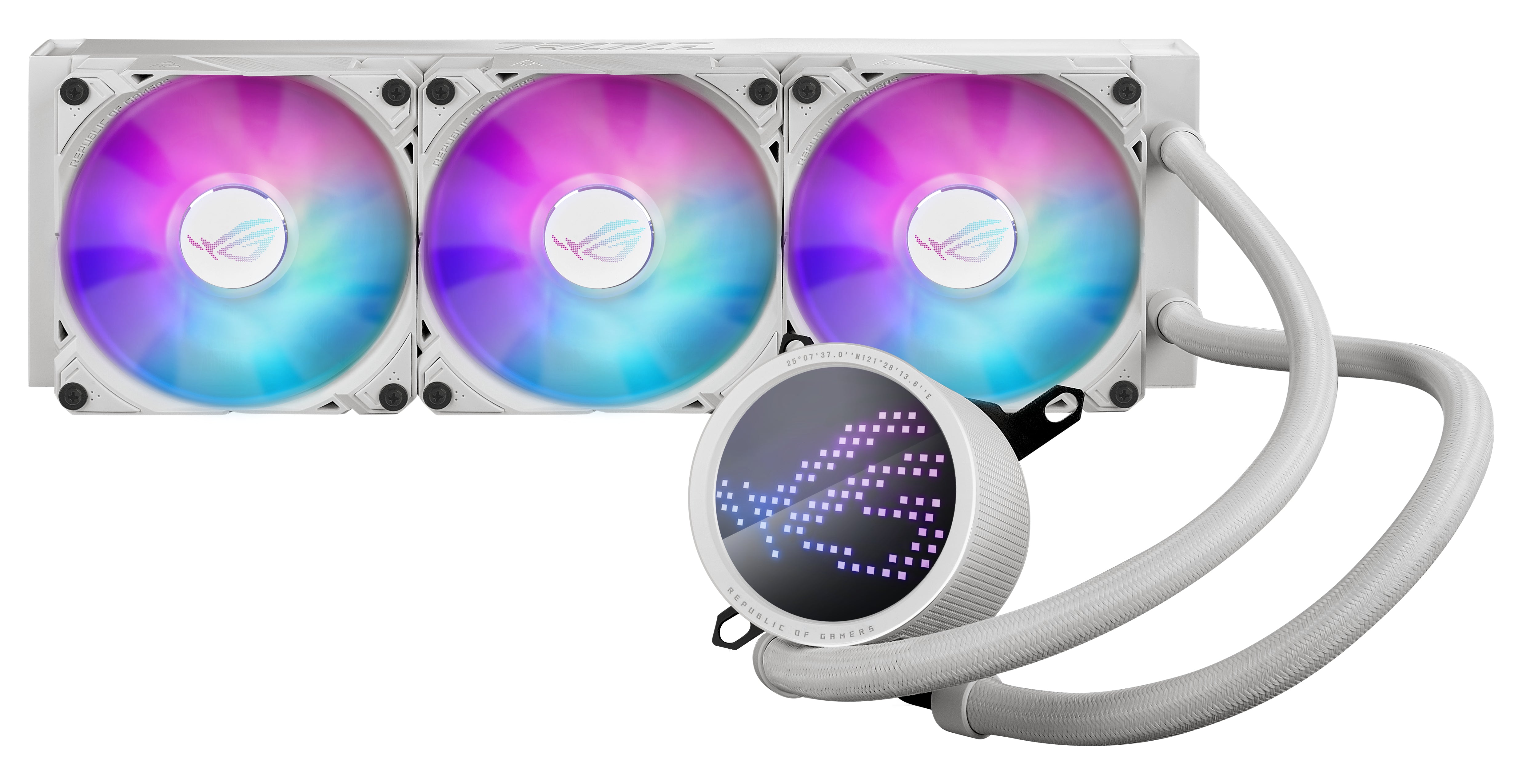 Asus   Rog   Ryuo   Iii   360   Argb   Processors   Flydende   Kølesystem     - Pack   Hvid   120   Mm
