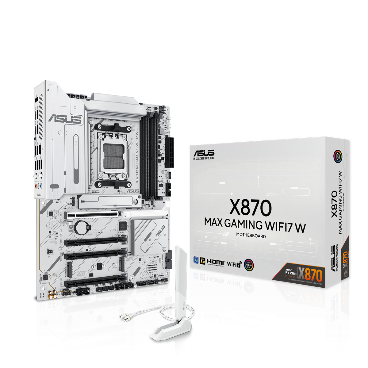 Asus   X870   Max   Gaming   Wifi7   White    Atx    X870    Am5    Ddr5