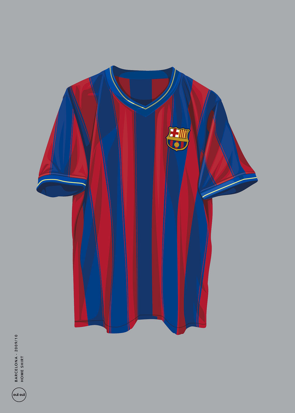 Barcelona   Home   Shirt   2009   10   Af   Olé   Olé