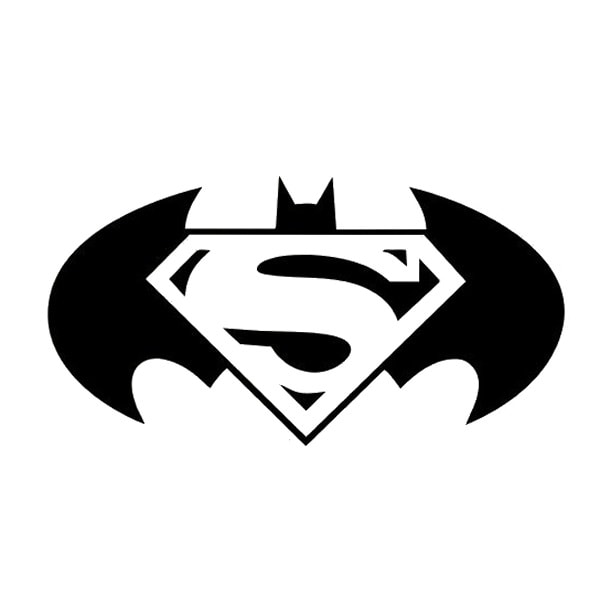 Batman   Superman   Wallsticker   I   ét    Sej   Superhelte   Wallsticker