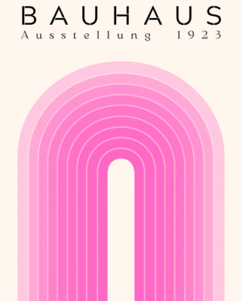Bauhaus   Plakat       Bløde   Buer   I   Rosa