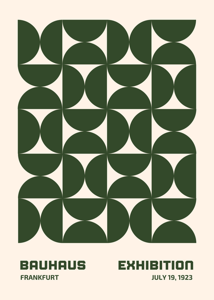 Bauhaus   Plakat   13   Modulære   Former   I   Grøn