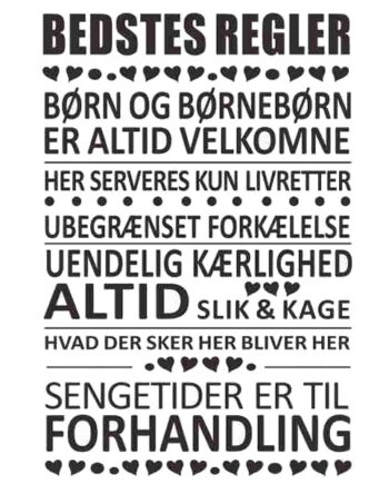Bedstes   Regler   Wallsticker    Her   Er   Det   Bedste   Der   Bestemmer