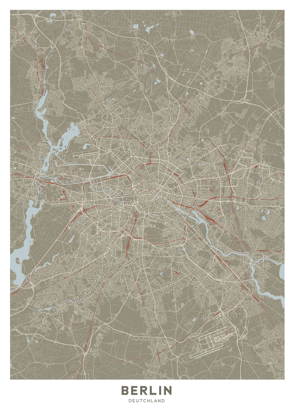Berlin   Kort   Af   Illux