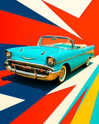 Bil   Plakat   95   Chevrolet   Bel   Air