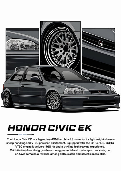 Bil   Plakat   97   Honda   Civic   Ek