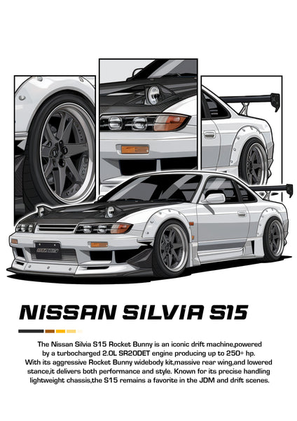 Bil   Plakat   113   Nissan   Silvia   S15