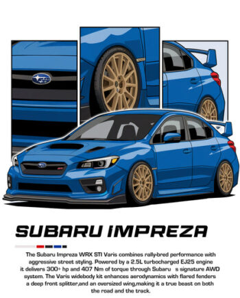 Bil   Plakat   115   Subaru   Impreza   Wrx   Sti